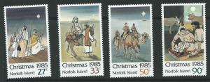 NORFOLK ISLAND SG374/7 1985 CHRISTMAS MNH