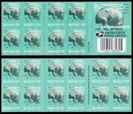 U.S.#5851 Manatee 68c Booklet Pane of 20, MNH.   B1111 Sample Pic