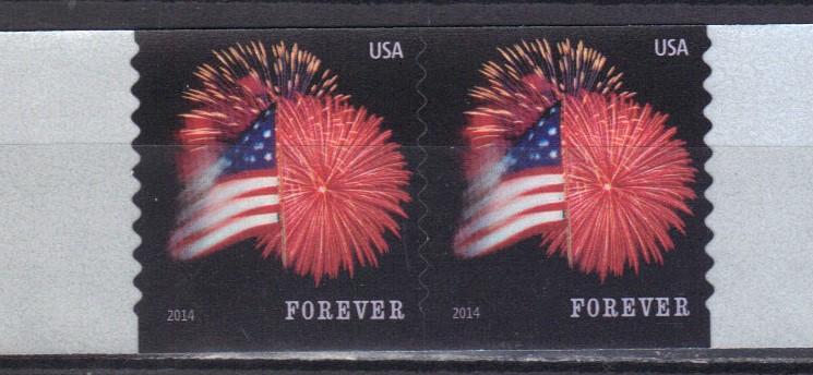 #4854, Pair. Star Spangled Banner MNH, 4-ever