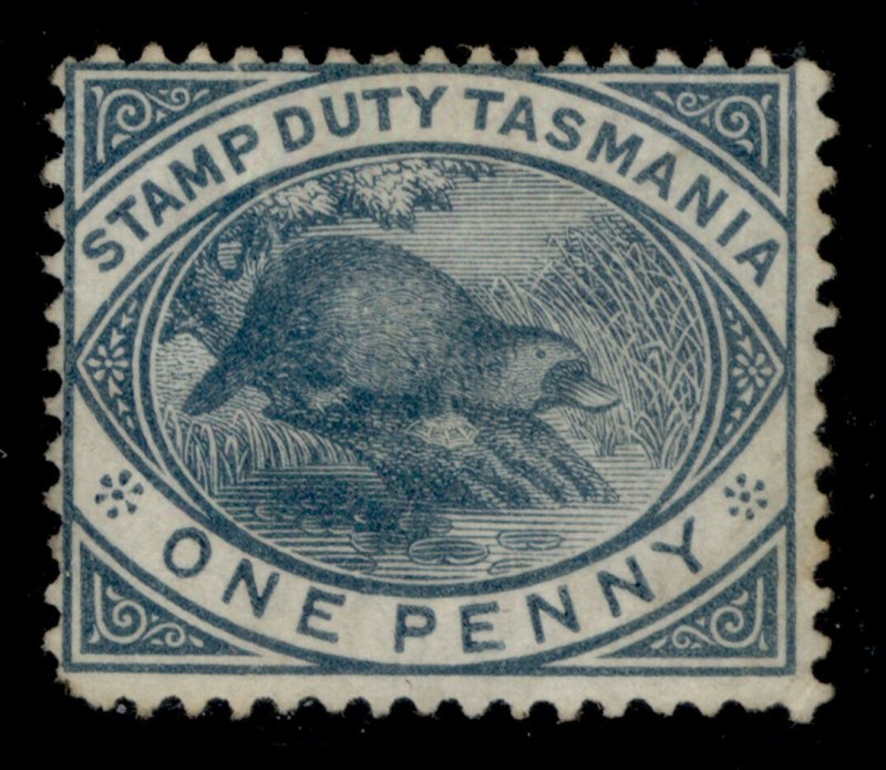 AUSTRALIA - Tasmania QV SG F26, 1d slate, UNUSED. Cat £48.