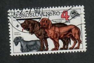 Czechoslovakia; Scott 2798; 1990; Precanceled; NH; Dogs