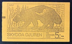 1973 Sweden 1020a Protected Animals complete MNH booklet of 12