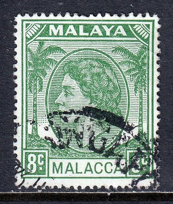 Malaya (Malacca) - Scott #34 - Used - CTO, crease UR corner - SCV $3.00