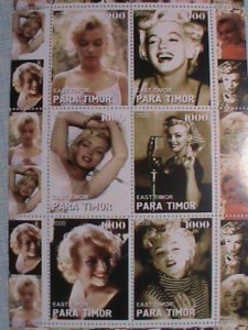 COLORFUL SEXY MARILYN MONROE MINT MINI SHEET.FROM TIMOR