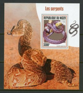 NIGER 2019 SNAKES  SOUVENIR SHEET  MINT NEVER HINGED