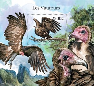 COMOROS - 2011 - Vultures - Perf Souv Sheet - Mint Never Hinged