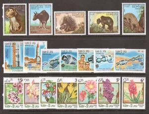 Laos Sc 645/691 MNH. 1985 issues, 3 cplt sets, VF