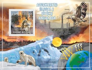 GUINEA BISSAU - 2009 - Global Warming - Perf Souv Sheet - Mint Never Hinged