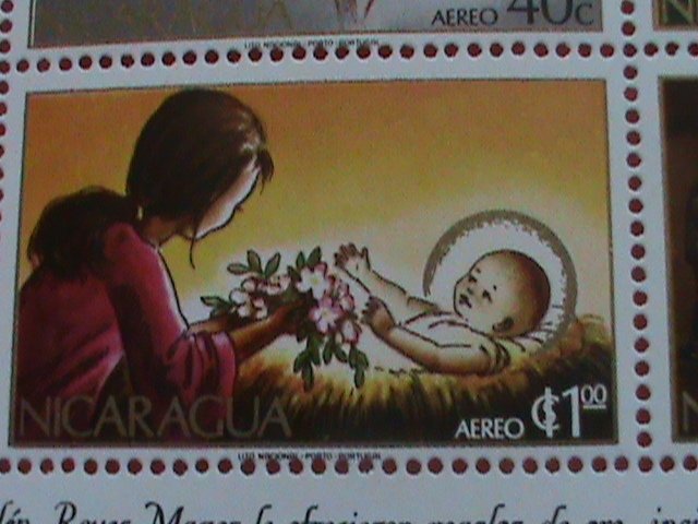 NICARAGUA STAMP: 1972- SC#C821a   CHRISTMAS 1972 -MINT NOT HING S/S SHEET