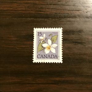 CANADA Scott 787 Used - 15¢ Canadian Violet (2a) -(Jumbo Selvage) - Superb