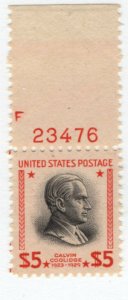 U.S. - 834 - Plate Number Single (F 23476) - Very Fine - Never Hinged