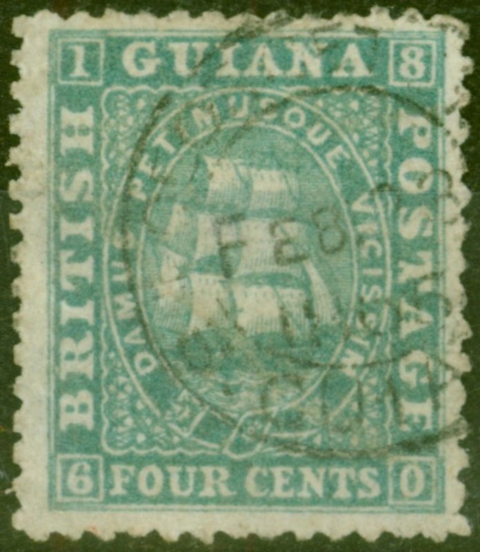 British Guiana 1864 4c Greyish Blue SG60 V.F.U