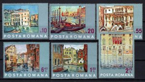 Romania 2374-2379 MNH Paintings of Venice Architecture ZAYIX 0624S0347