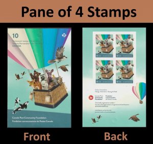 Canada B35 Community Foundation Animals Hot Air Balloon P+10 pane 4 MNH 2024