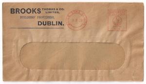 IRELAND: Dublin Meter Stamp on Brooks Thomas envelope early!