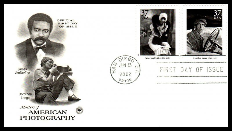 US 3649a-3649t Photography PCS Set of Ten U/A FDC