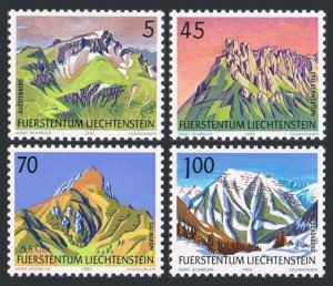 Liechtenstein 930-934-936-938,MNH.Michel 993-996. Mountains 1990.