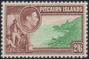 Pitcairn Islands #1-8, Complete Set(10), 1940-1951, Hinged