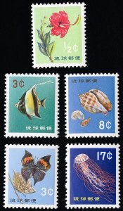 Ryukyu Stamps # 76-80 MNH VF