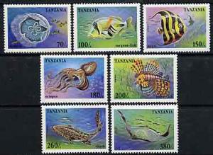 Tanzania 1995 Marine Life perf set of 7 unmounted mint, M...