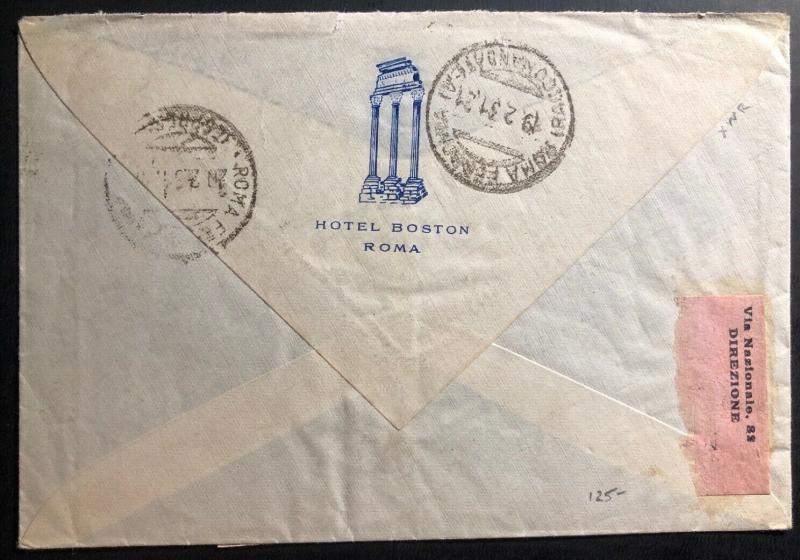 1931 Vatican Registered Cover To Rome Italy Complete Stamp Set Sc#1-13 E1-2