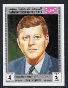 Yemen - Royalist 1969 Famous Men of History 4b Kennedy fr...