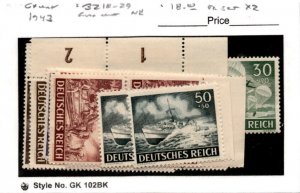 Germany, Postage Stamp, #B218-B229 (2 Sets) Mint NH, 1943 World War II (AG)