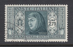 Italy Sc 277 used 1932 2.75l gray green Francisco Petrarca, fresh, sound, VF