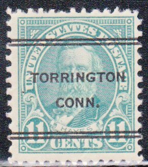 Precancel - DLE - Torrington, CT PSS 247 Compound Perf - Town and Type Issue