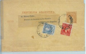 94023 - ARGENTINA - POSTAL HISTORY - STATIONERY  WRAPPER + franking to SPAIN