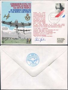 C76b Dropping Food to Dutch People by Bomber Command Signed by Captain