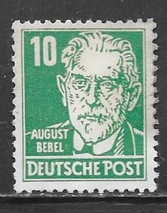 Germany DDR 125: 10pf August Bebel, unused, NG, F-VF