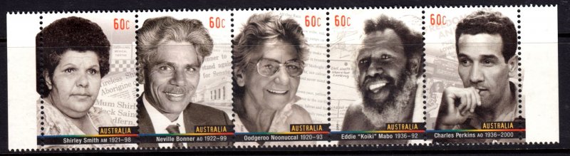 Australia 2013 Aboriginal Leaders Complete Mint MNH Set Strip SC 3946-3950