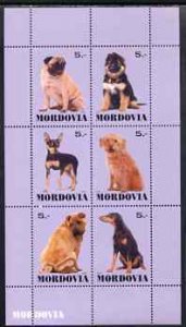 MORDOVIA - 1999 - Dogs #2 - Perf 6v Sheet - Mint Never Hinged -Private Issue