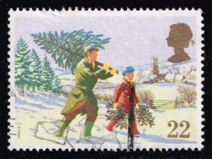 Great Britain #1341 Carrying Christmas Tree; used (0.30)