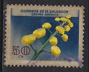 El Salvador 755 VFU FLOWER Z8885-6