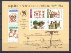 Nauru 249a MNH s/s Scouts SCV2