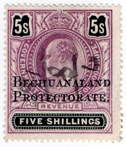 (I.B) Bechuanaland Protectorate Revenue : Duty Stamp 5/-