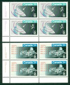 CANADA SC# 1078-9 VF MNH 1986 P#1 Blocks of 4 LL