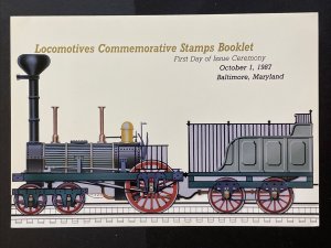 1987 Locomotives First Day Ceremony Program Sc# 2362-6