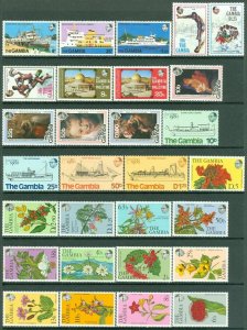 EDW1949SELL : GAMBIA Beautiful collection of ALL DIFF, VF MNH CPLT SETS & S/S