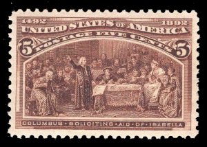 momen: US Stamps #234 MINT OG H PSE GRADED CERT XF-SUP 95 LOT #79139