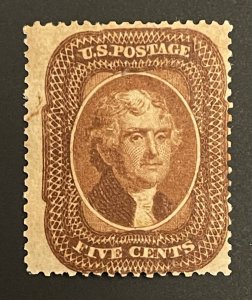 Tangstamp: US Stamp #30 MLH OG Pulled Perf Small Offset PF Cert CV $1500