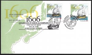 US 4073 - Canada 2156 - Joint First Day Cover.   Champlain - 400th Anniversary