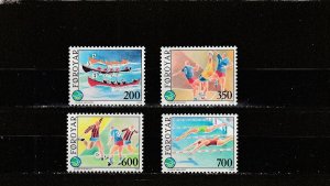 Faroe Islands  Scott#  193-196  MNH  (1989 Island Games)