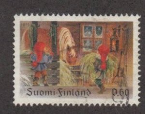 Finland # Christmas - Elves Feeding Horse,  Used, 1/2 Cat.