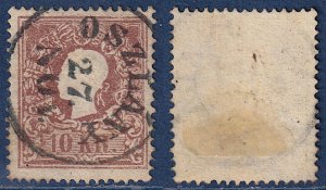 Austria - 1858 - Scott #10a - used - Type I - OSZLANY pmk Slovakia