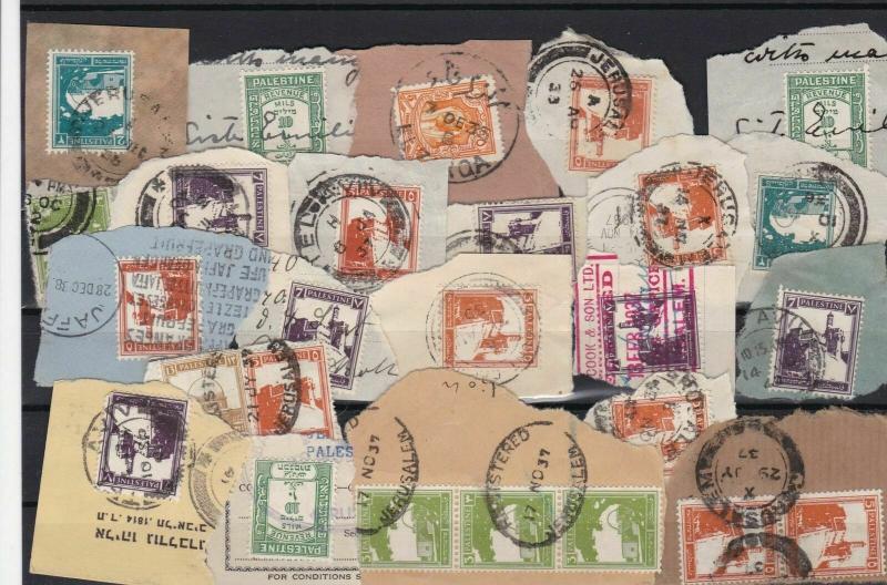 stamps of palestine cancelled on piece ref r12155