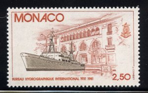 Monaco 1284 MNH, 50th. Anniv. of Intl. Hydrographic Bureau Issue from 1981.