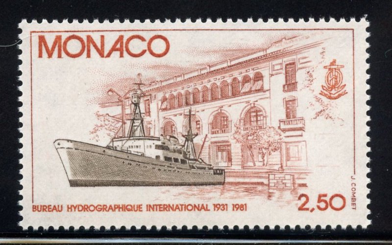 Monaco 1284 MNH, 50th. Anniv. of Intl. Hydrographic Bureau Issue from 1981.